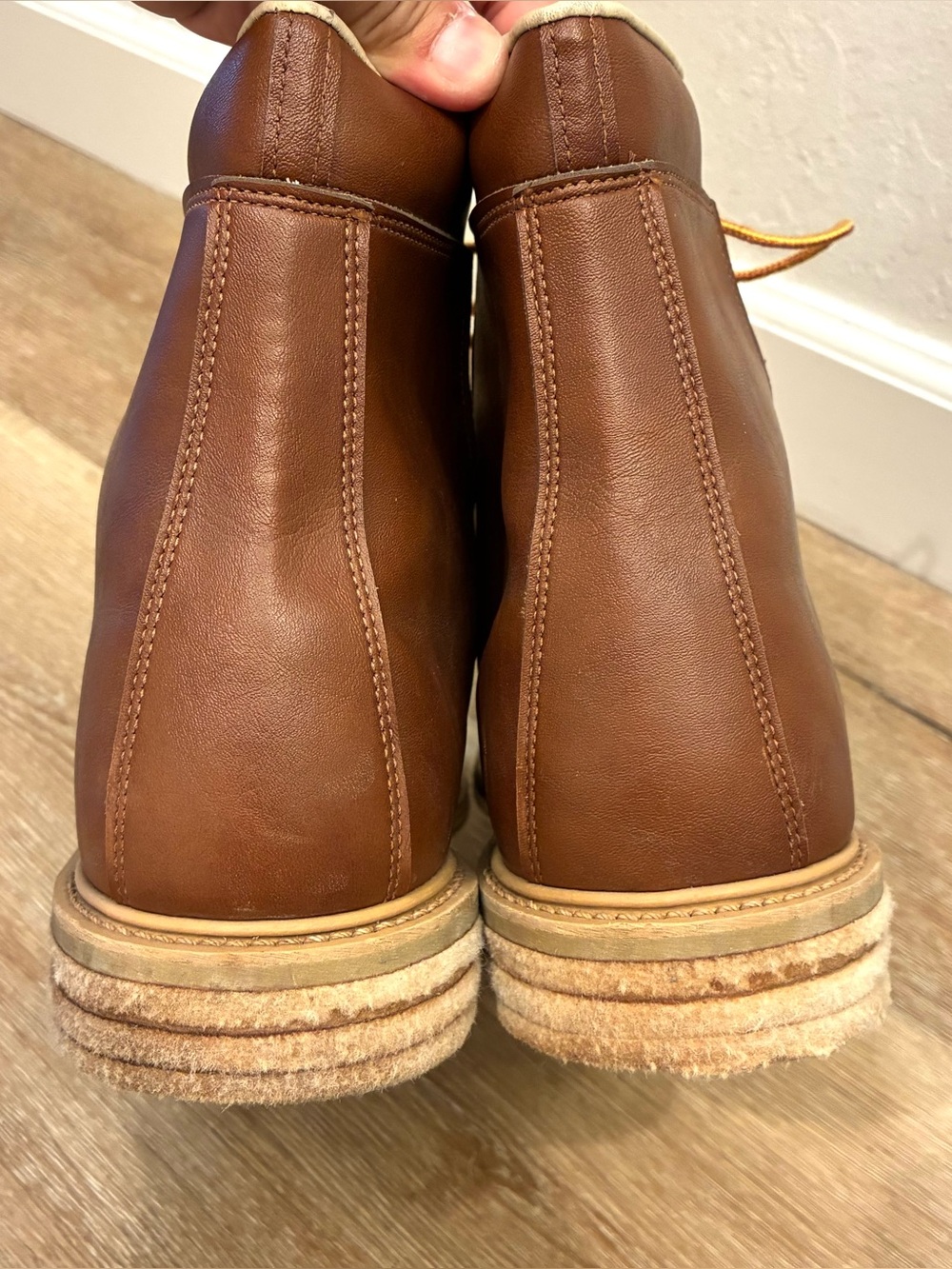 LL Bean vintage leather Fly Fishing Angler Wading Boots Shoes Felt sole Men’s 13 - Picture 10 of 12
